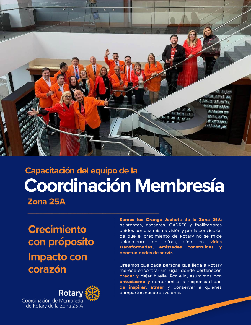 Capacitación del equipo de Coordinación de Membresía, Orange Jackets